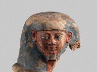Aeg T 43  Aeg T 43, Deckel eines Kanopenkruges in Gestalt von Amset, Rötlicher Ton, H 11,3 cm, B 11,8 cm, T 12,6 cm : Bestandskatalog Ägypten, Museumsfoto: Claus Cordes